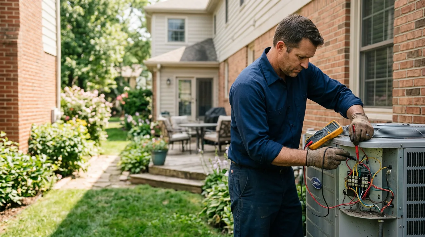 HVAC technician working near New Salem, ND